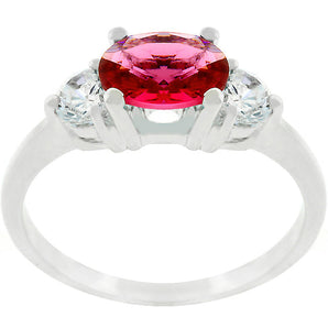 Oval Quartet Cubic Zirconia Ring