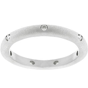 Matte Silver Wedding Band