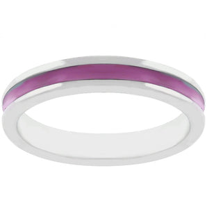 Fuchsia Enamel Eternity Ring