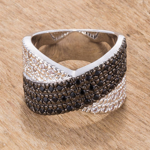 Cross Pattern Cocktail Ring