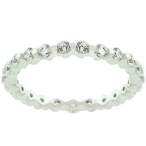 Silver Lace Eternity Band