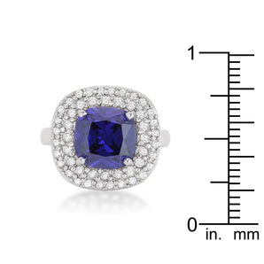 Micropave Lavender Purple Bridal Cocktail Ring