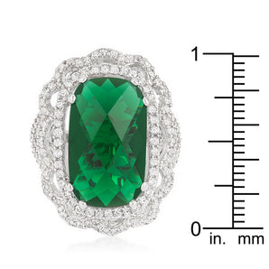 Green Cocktail Crest Ring