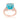 Charlene 6.2ct Aqua CZ Rose Gold Classic Statement Ring
