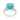 Charlene 6.2ct Aqua CZ Rhodium Classic Statement Ring