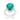 Laura 9.9ct Blue Green CZ Rhodium Classic Teardrop Ring