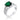 3ct Elegant Rhodium Plated Criss-Cross Enerald CZ Engagement Ring