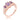 Rose Gold Plated 3-Stone Amethyst Oval Cut CZ Halo Ring