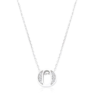 Pave Initial O Pendant