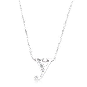 Pave Initial Y Pendant
